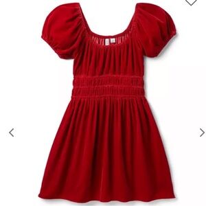 Velvet Puff Sleeve Dress